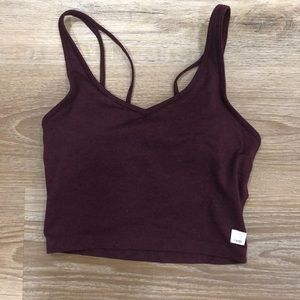 Vuori Bergundy Halo Crop Top (XS/S)